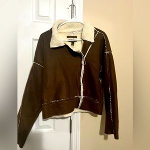 Brown and white coat